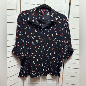 Vince Camuto Button Down Shirt with Colorful Dots